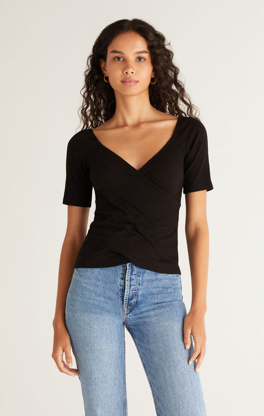 Date Night Rib Short Sleeve Top