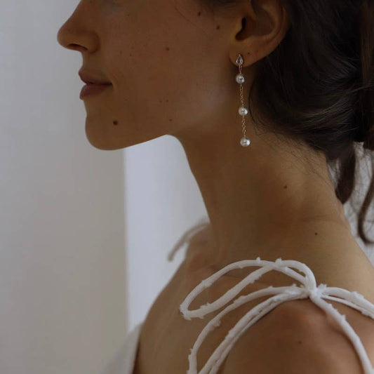 Katie Waltman Jewelry - SUNNY PEARL DROP EARRINGS