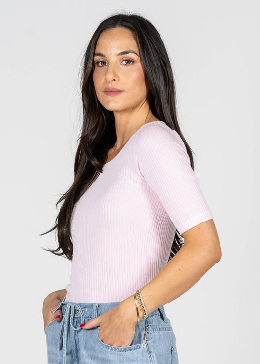 Seamless Rib S/S Crew Neck - C'est Moi