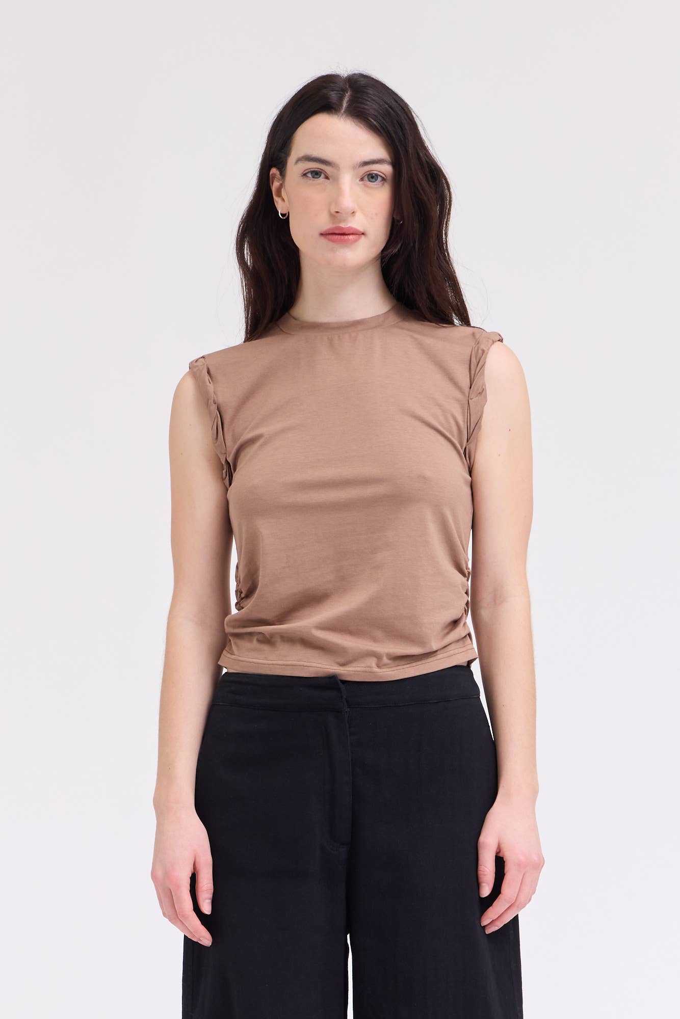Grade & Gather - 42298 - TWIST DETAIL COTTON SLEEVELESS TOP
