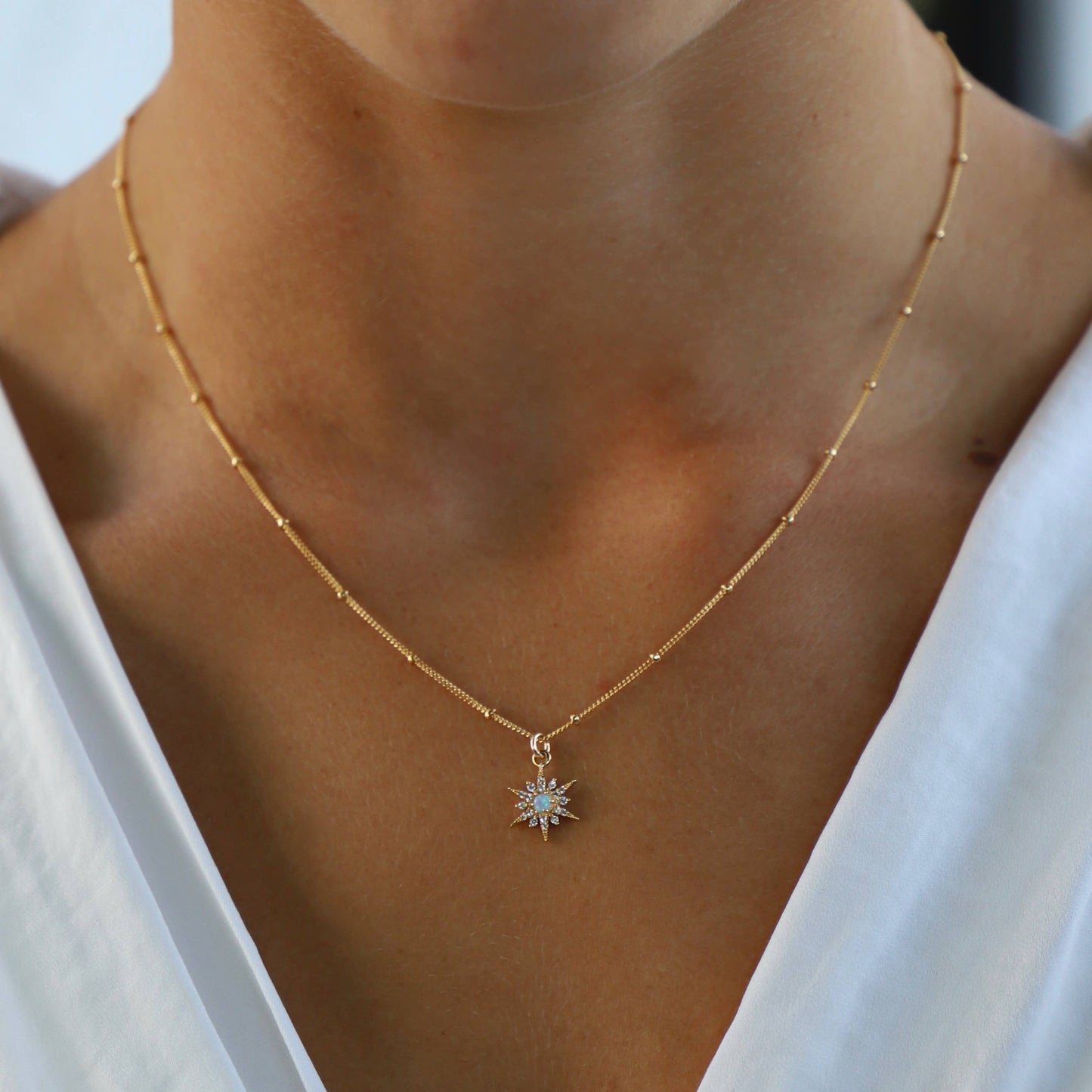 Katie Waltman Jewelry - OPAL STARBURST NECKLACE