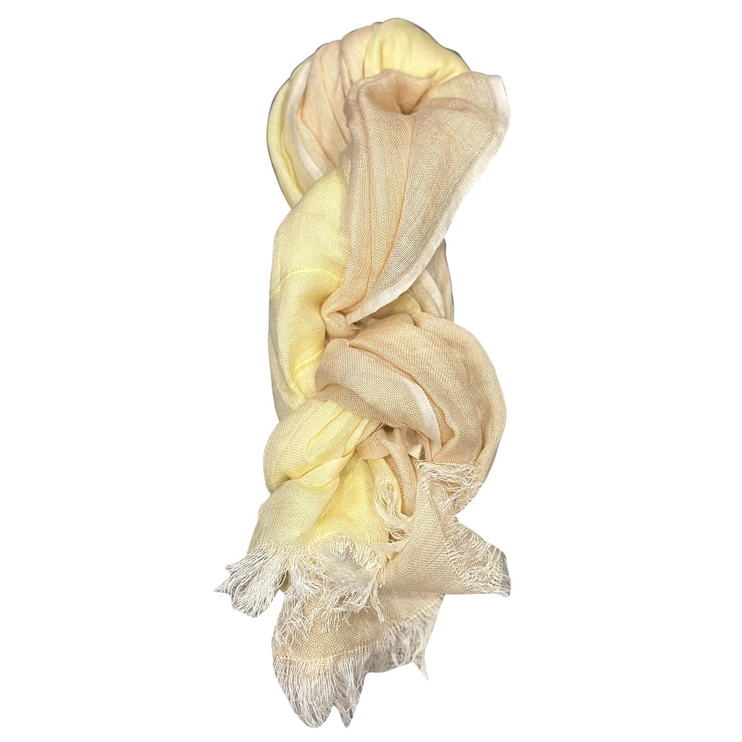 Chloe & Lex - Pure Linen with Feather Fringe Lightweight Scarf for Women