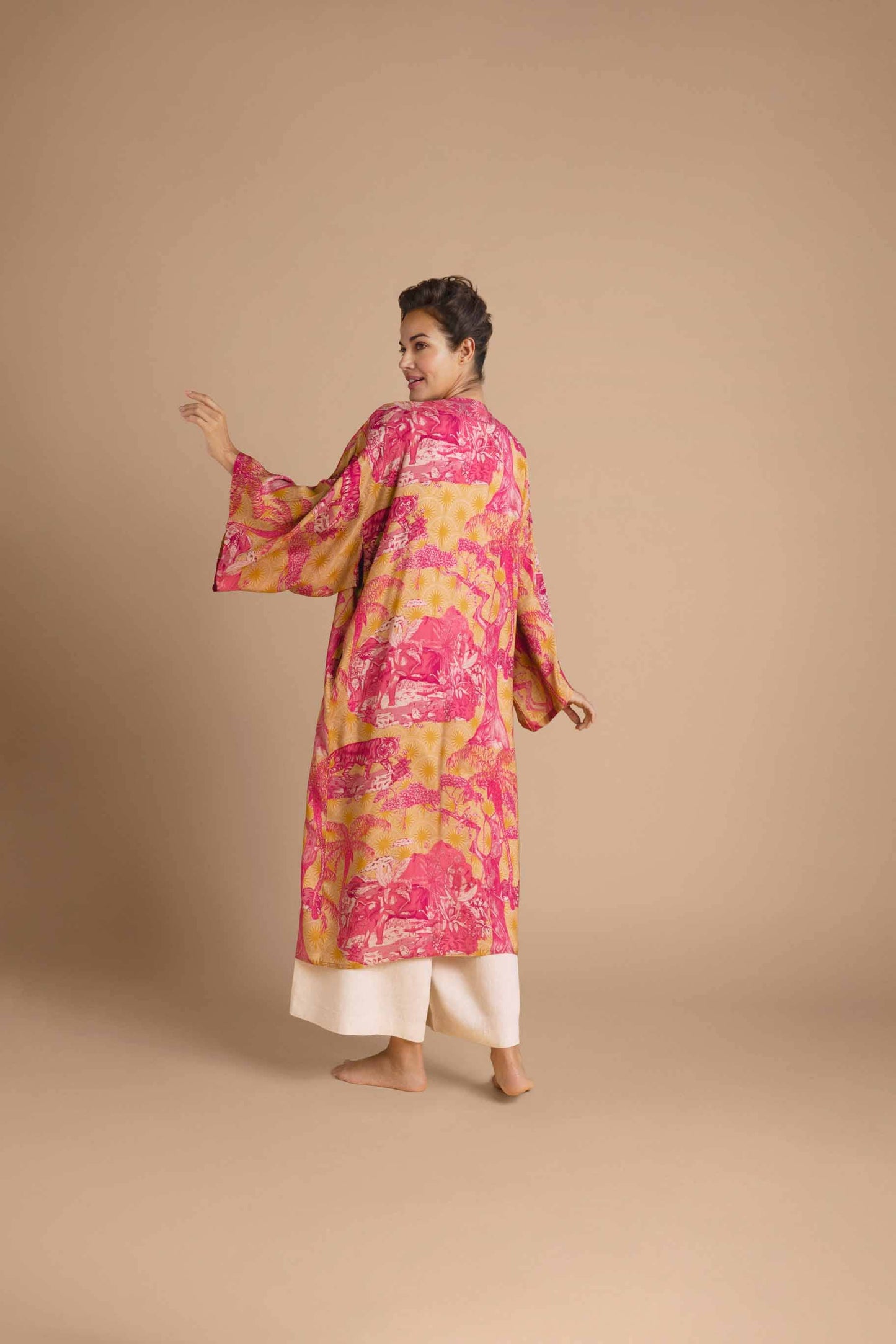 Powder Design inc - Tropical Toile Kimono Gown - Pineapple