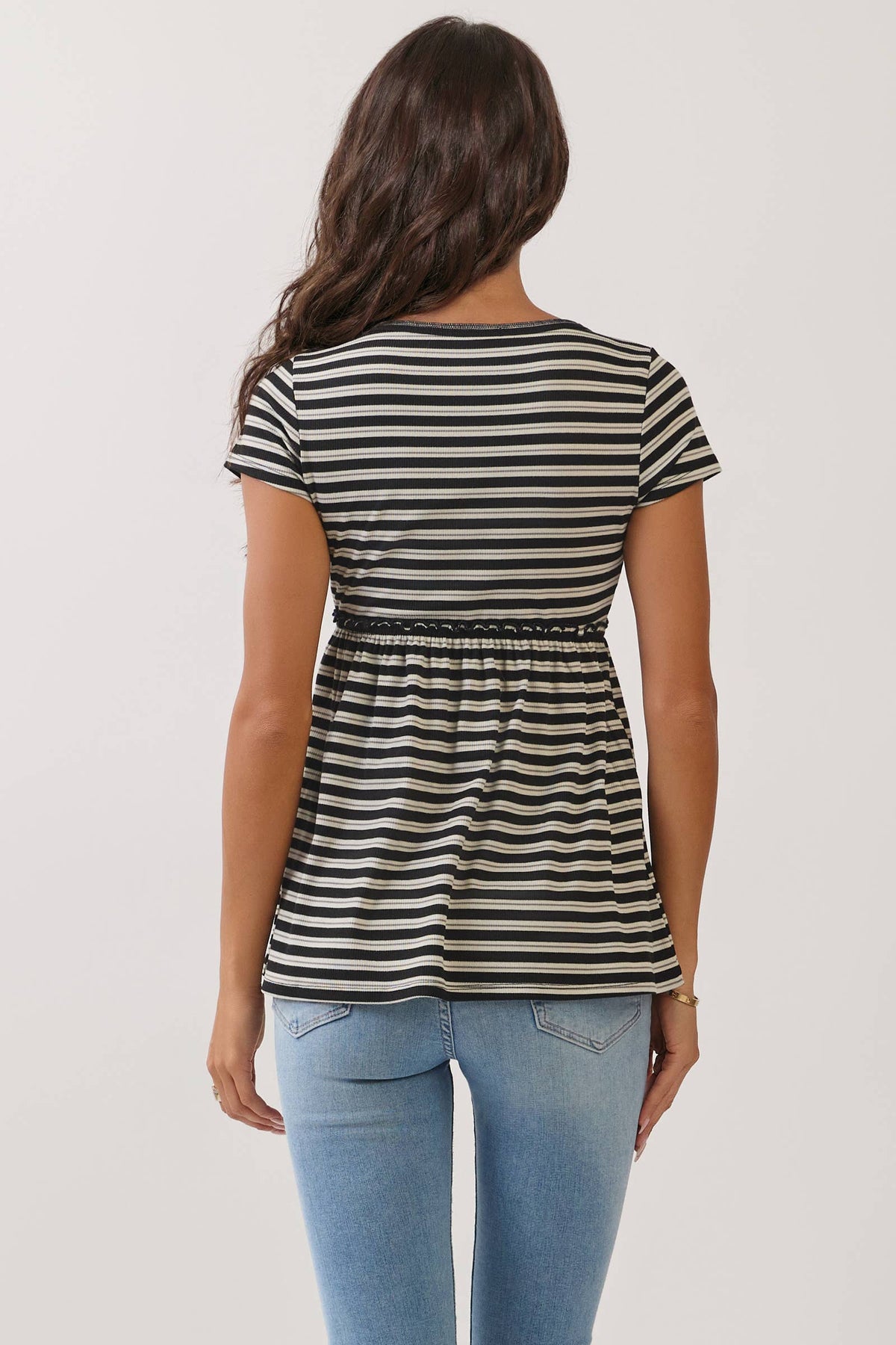 SURPLUS EMPIRE BABYDOLL SHORT SLEEVE TOP - Heart & Hips