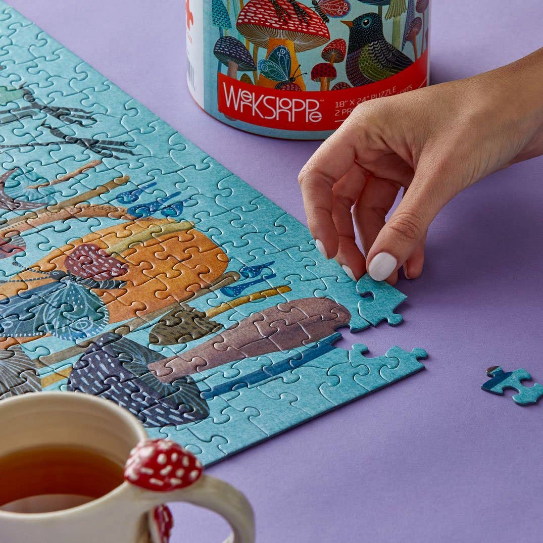 WerkShoppe - Mushroom Garden Puzzle | 500 Piece Puzzle