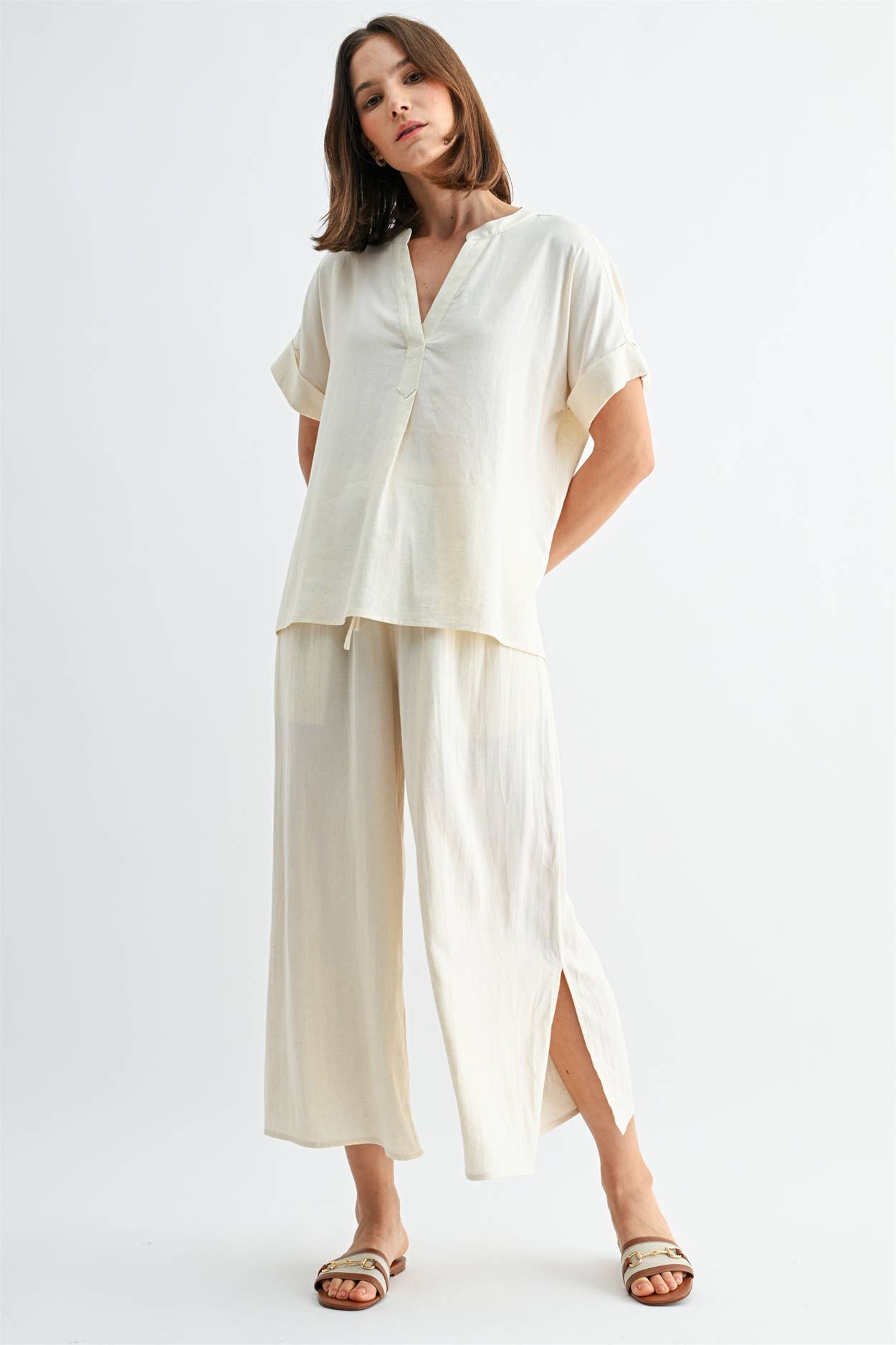 V NECK DOLMAN TOP