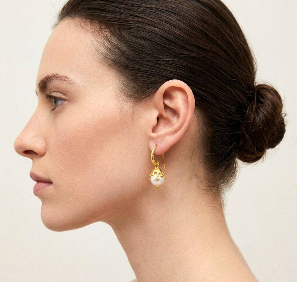 Schmuckoo x Noyre Berlin - Tamala Earring Gold Plated - Natural Pearl