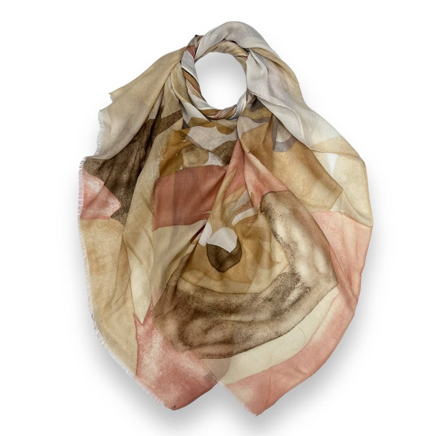 London Scarves - Soft Abstract painting on solid canvas scarf