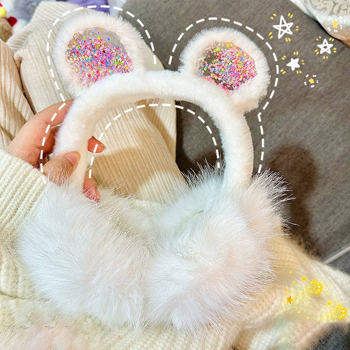 CUTE FOLDABLE CAT ELF EAR MUFFS - NINEXIS