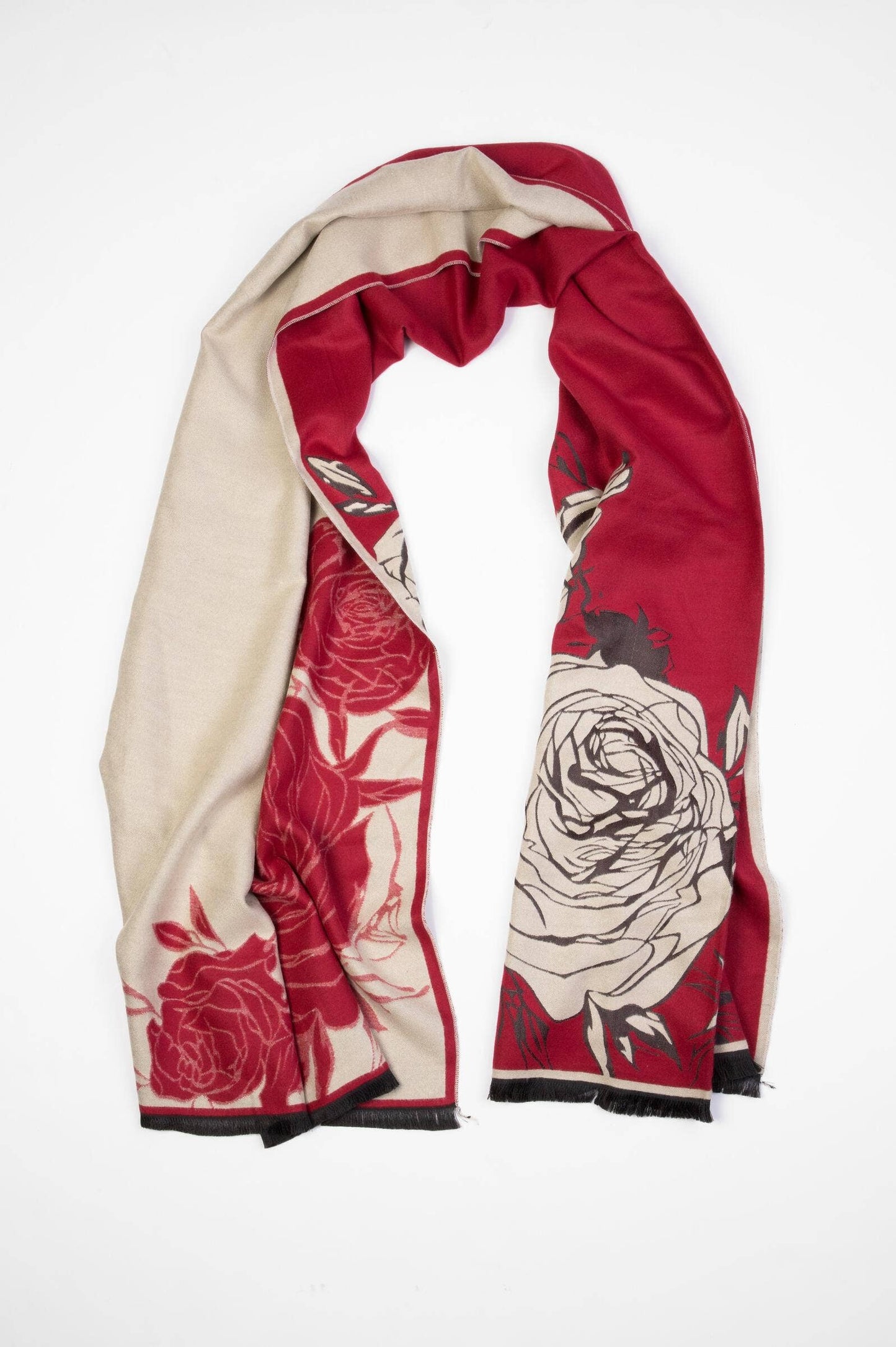 SAACHI - Bold Floral Reversible Scarf