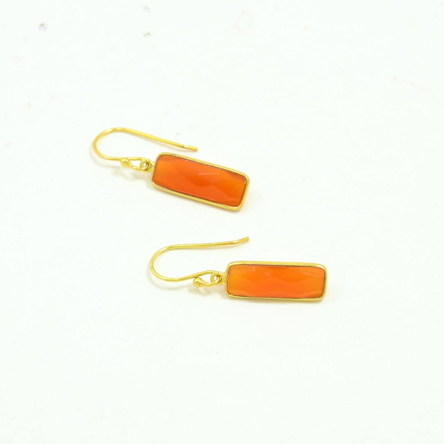 Schmuckoo x Noyre Berlin - Polina Earring Gold Plated Silver 925 - Orange Carnelian