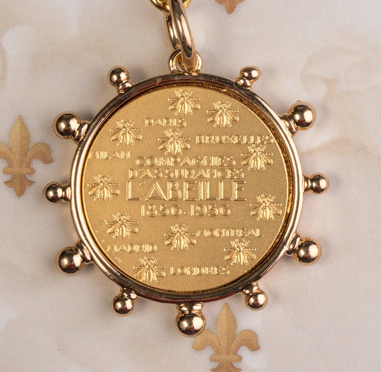 ali & bird jewelry - Bee coin necklace