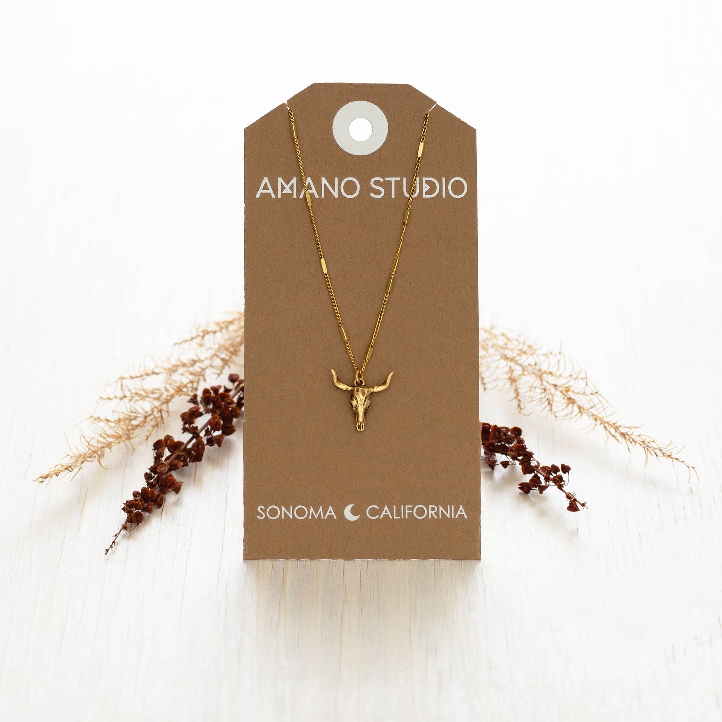 Amano Studio - Longhorn Skull Necklace