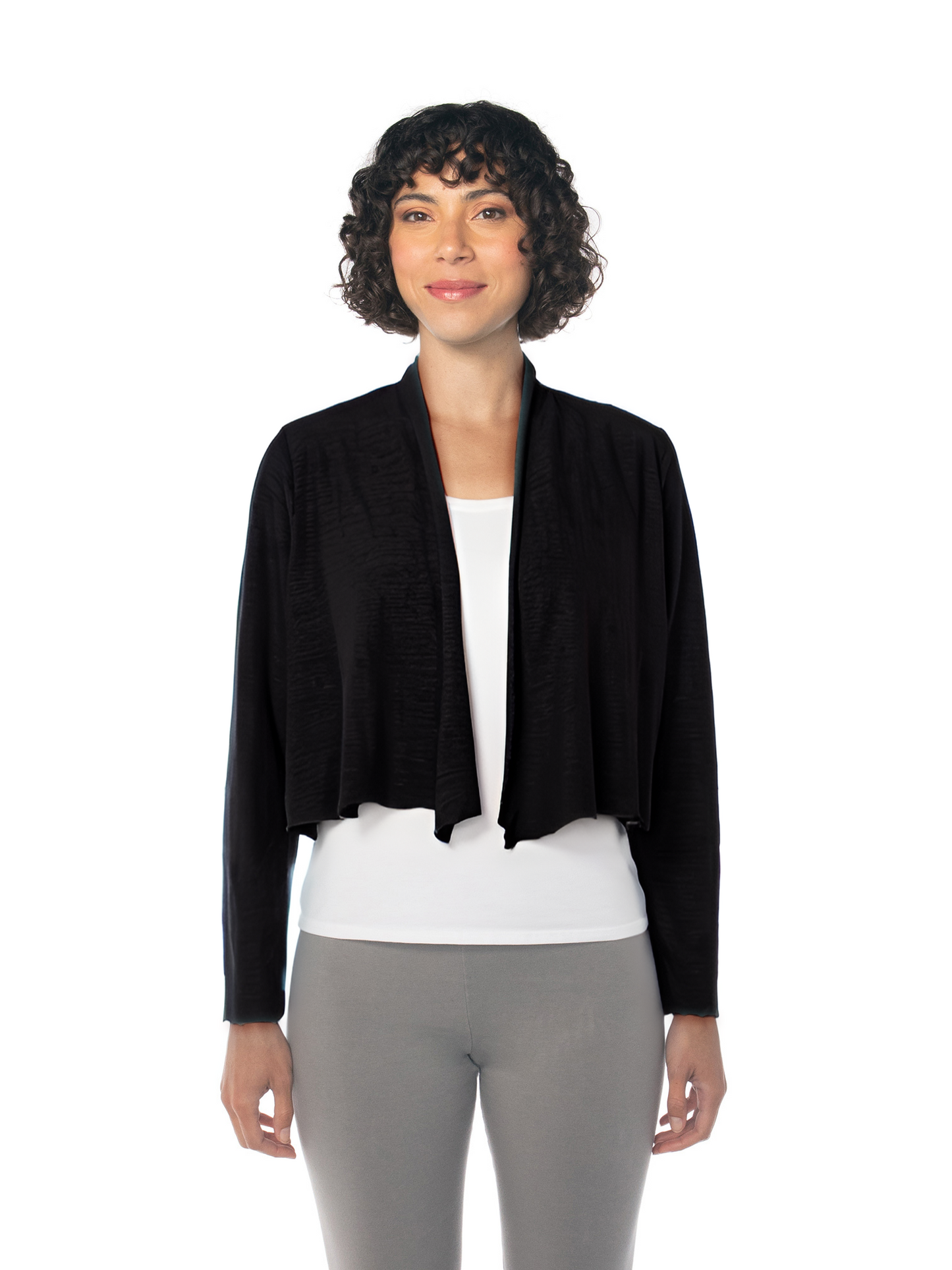CROPPED CARDIGAN-LINEN/COTTON