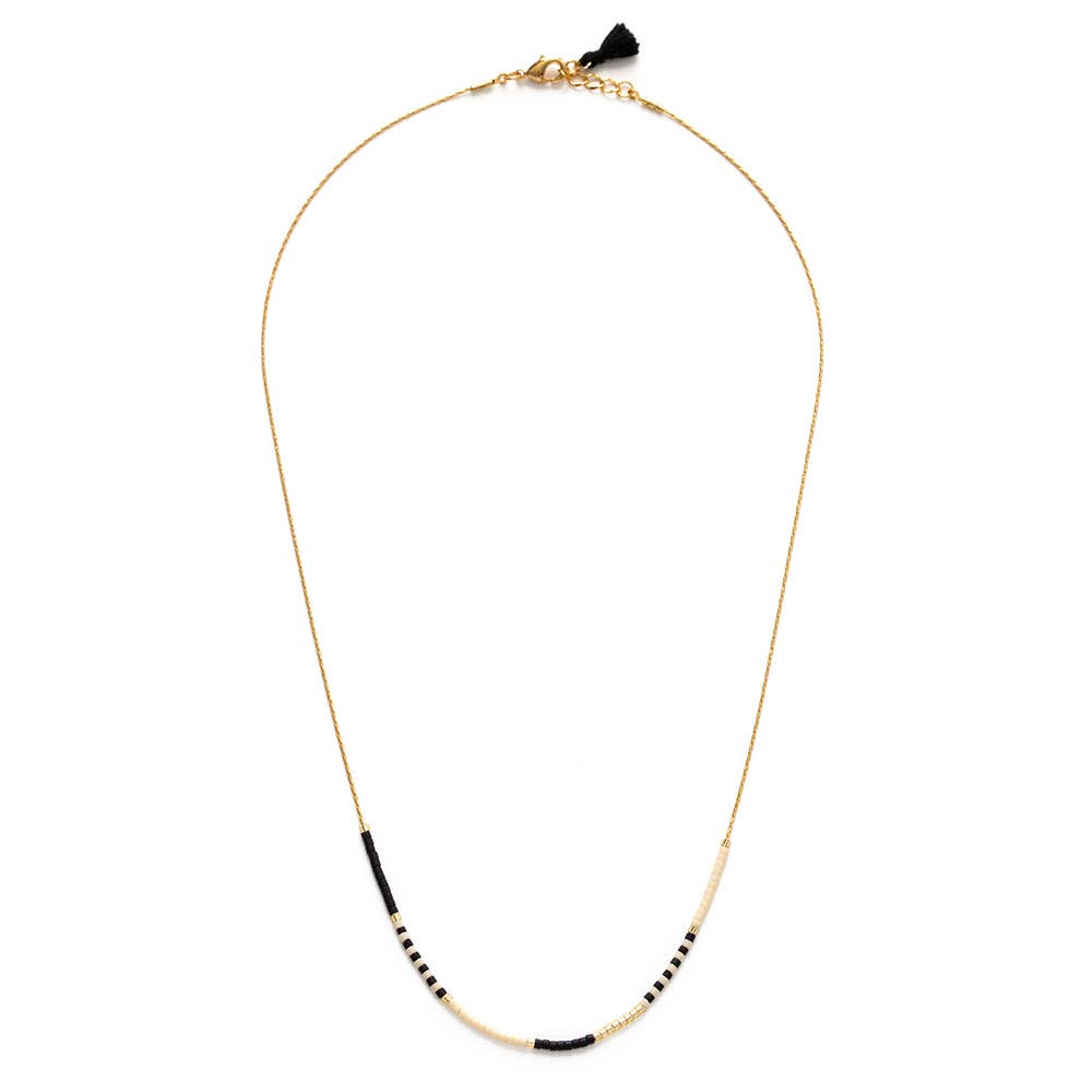 Amano Studio - Black & Bone - Japanese Seed Bead Necklace