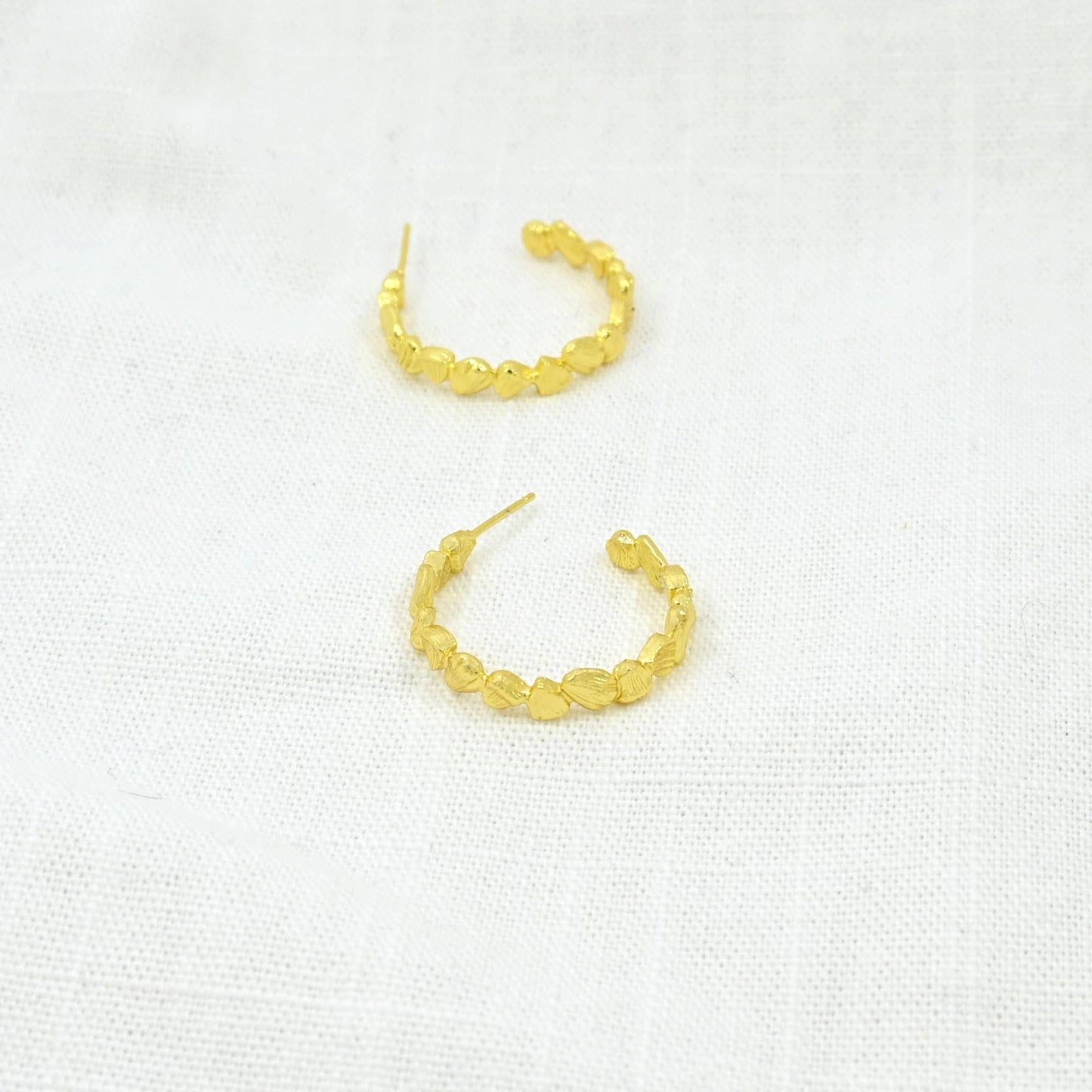 Schmuckoo Berlin - Nugget Hoop Earrings Gold