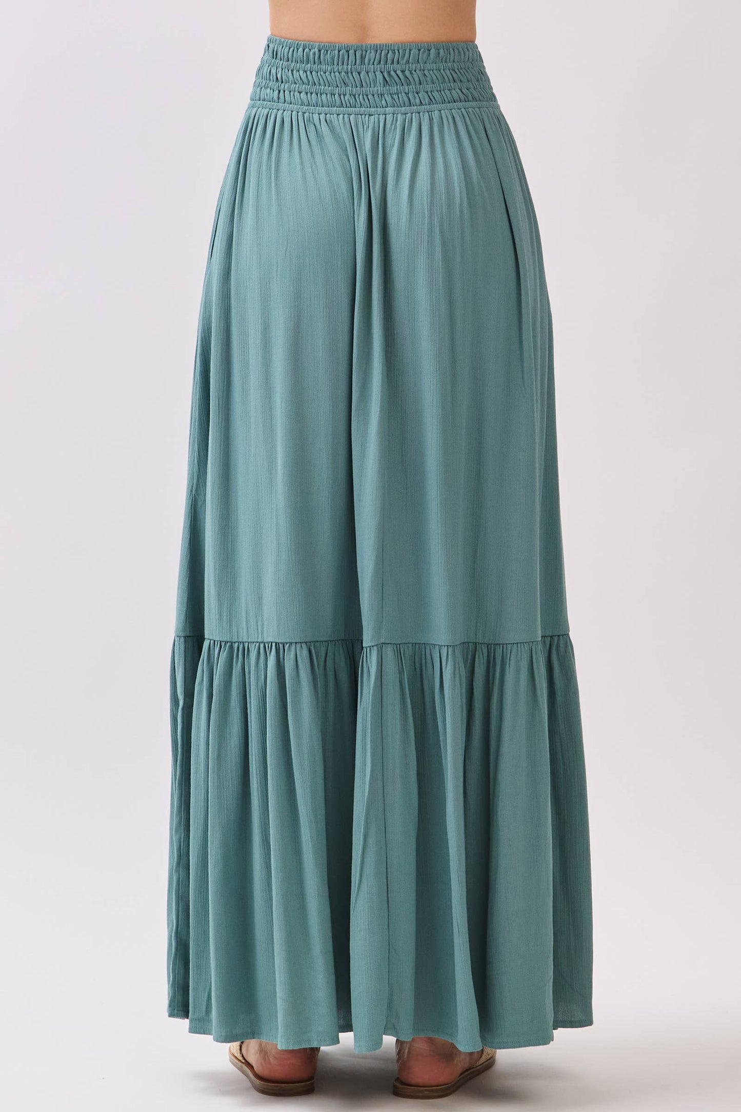 Ruffled Smocked Waist Tiered Maxi Skirt - Final Touch