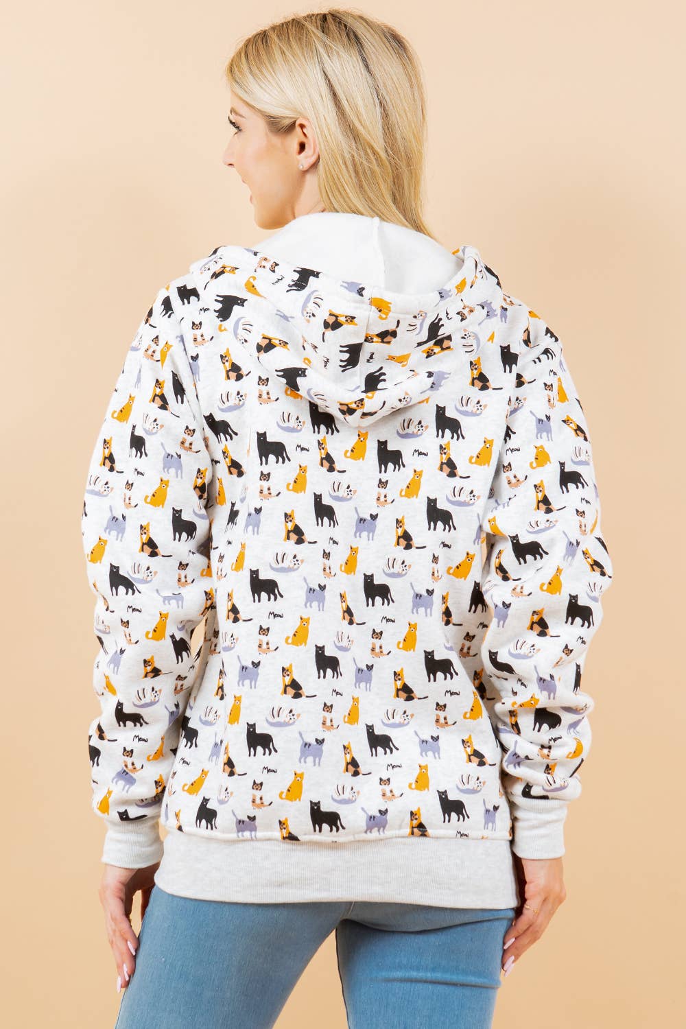 LA Soul - Colorful Cat Zipper hoodie