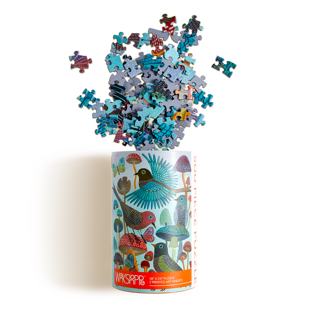 WerkShoppe - Mushroom Garden Puzzle | 500 Piece Puzzle