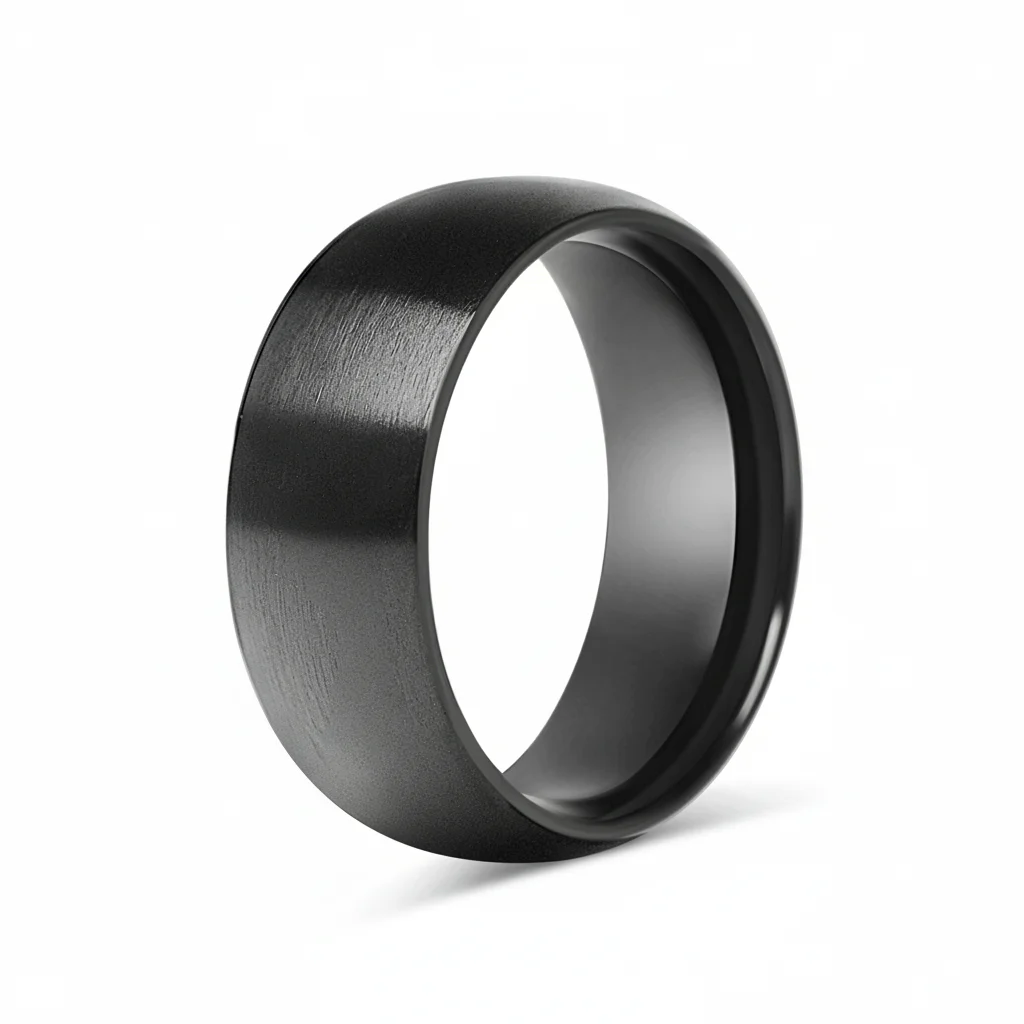 Black Matte Stainless Steel Ring - WJW