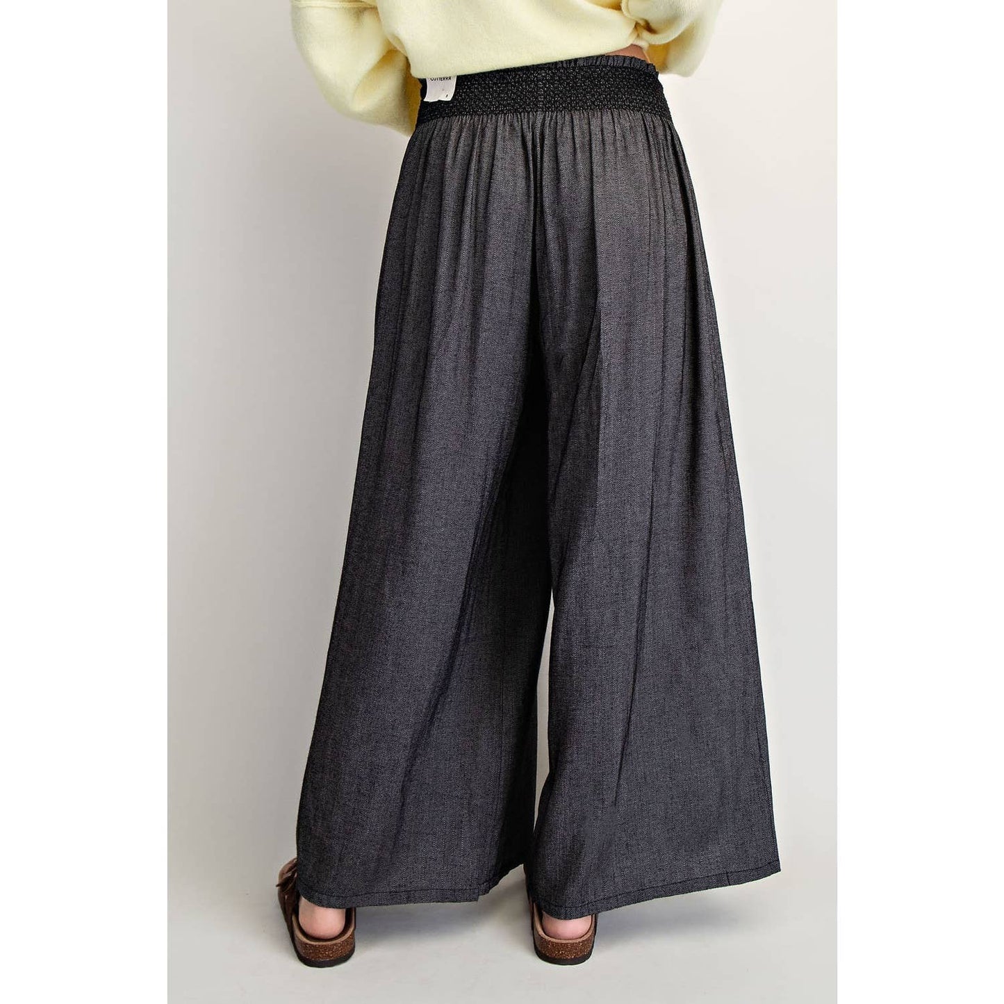 COTIERRA - LINEN-BLEND WIDE PANTS