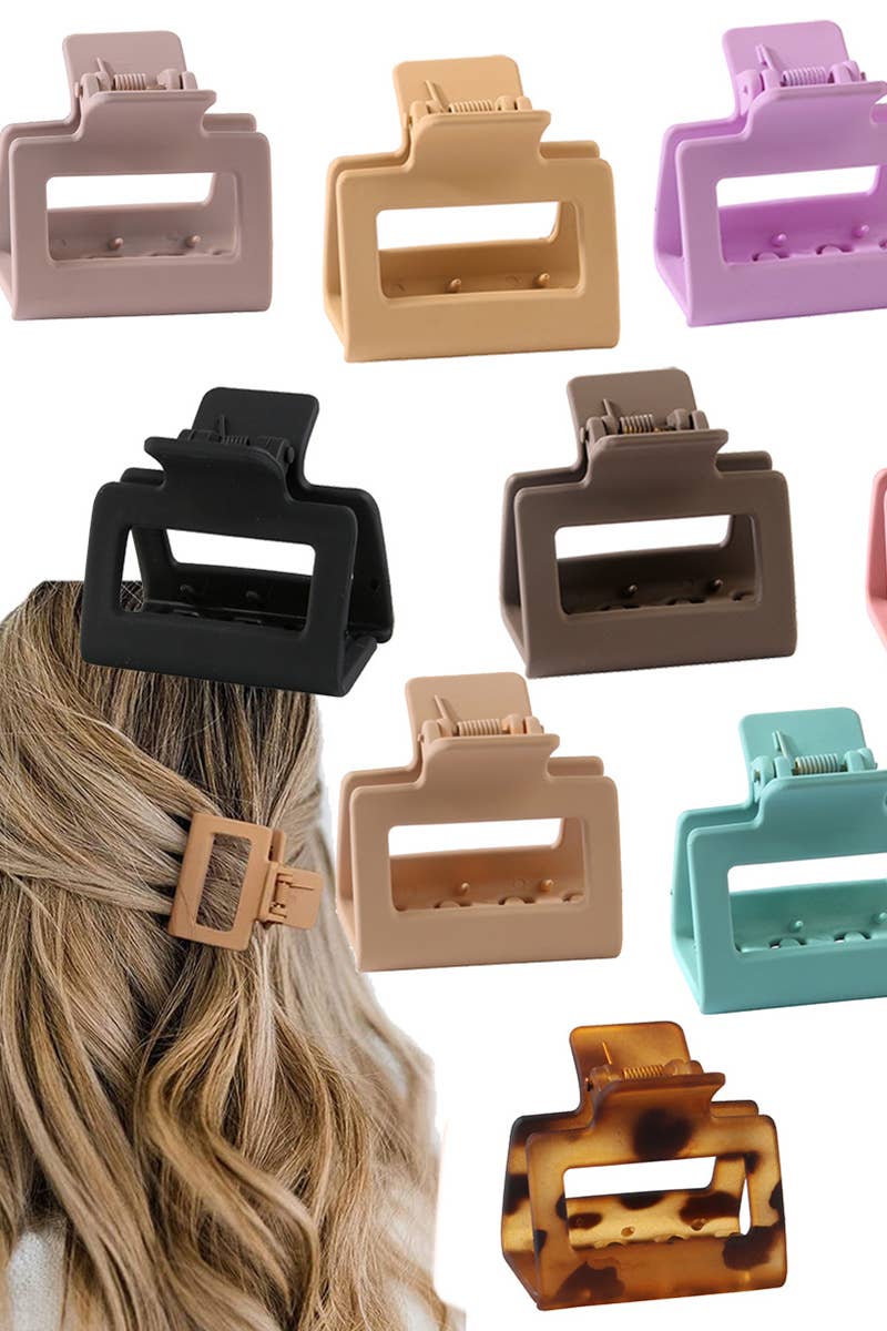 Square Macaron Shark Clip Small Hair Clip - NINEXIS
