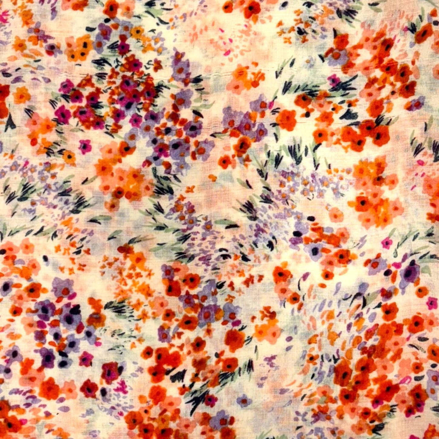 London Scarves - Summer colour Mimosa flower prints on medium weight scarf