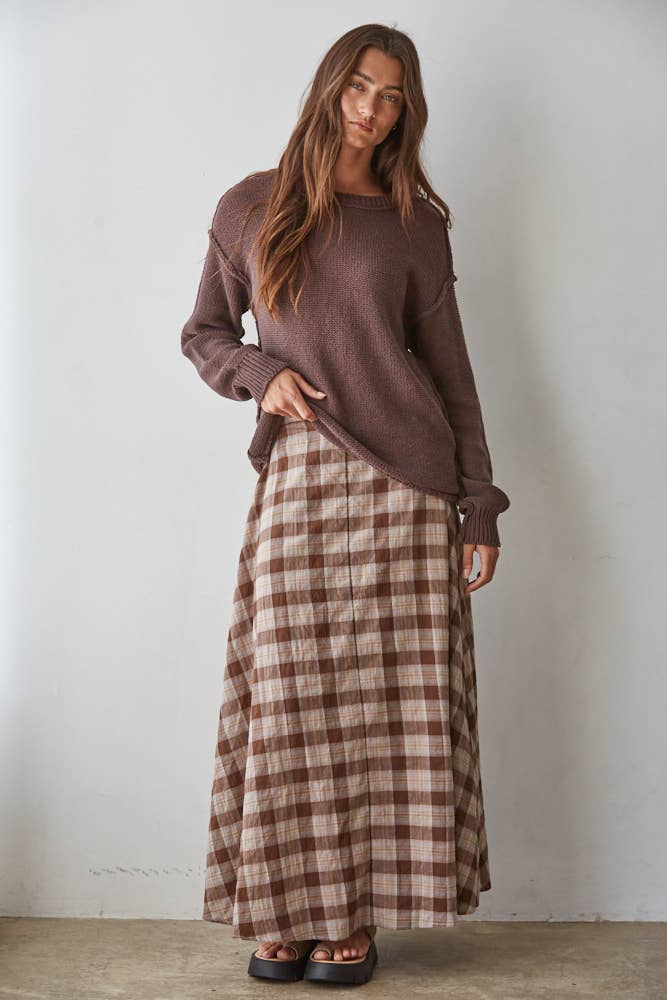 By Together - W1155 | Knit Sweater Crew Neck Long Sleeve Pullover Top
