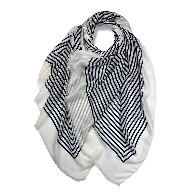 London Scarves - Geometric Printed Scarf - Rectangle Print