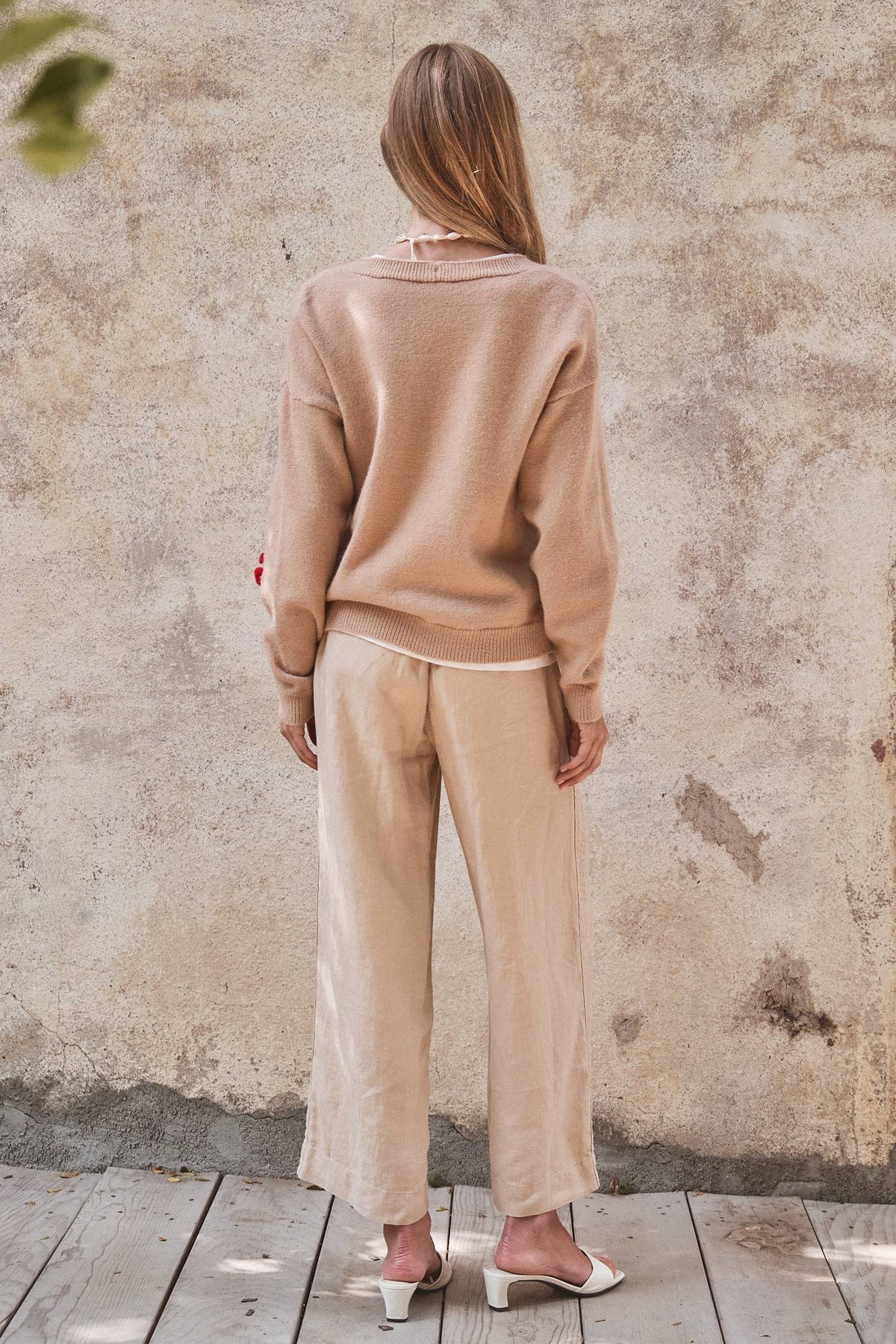 Urban Daizy - Linen Wide-Leg Drawstring Pants