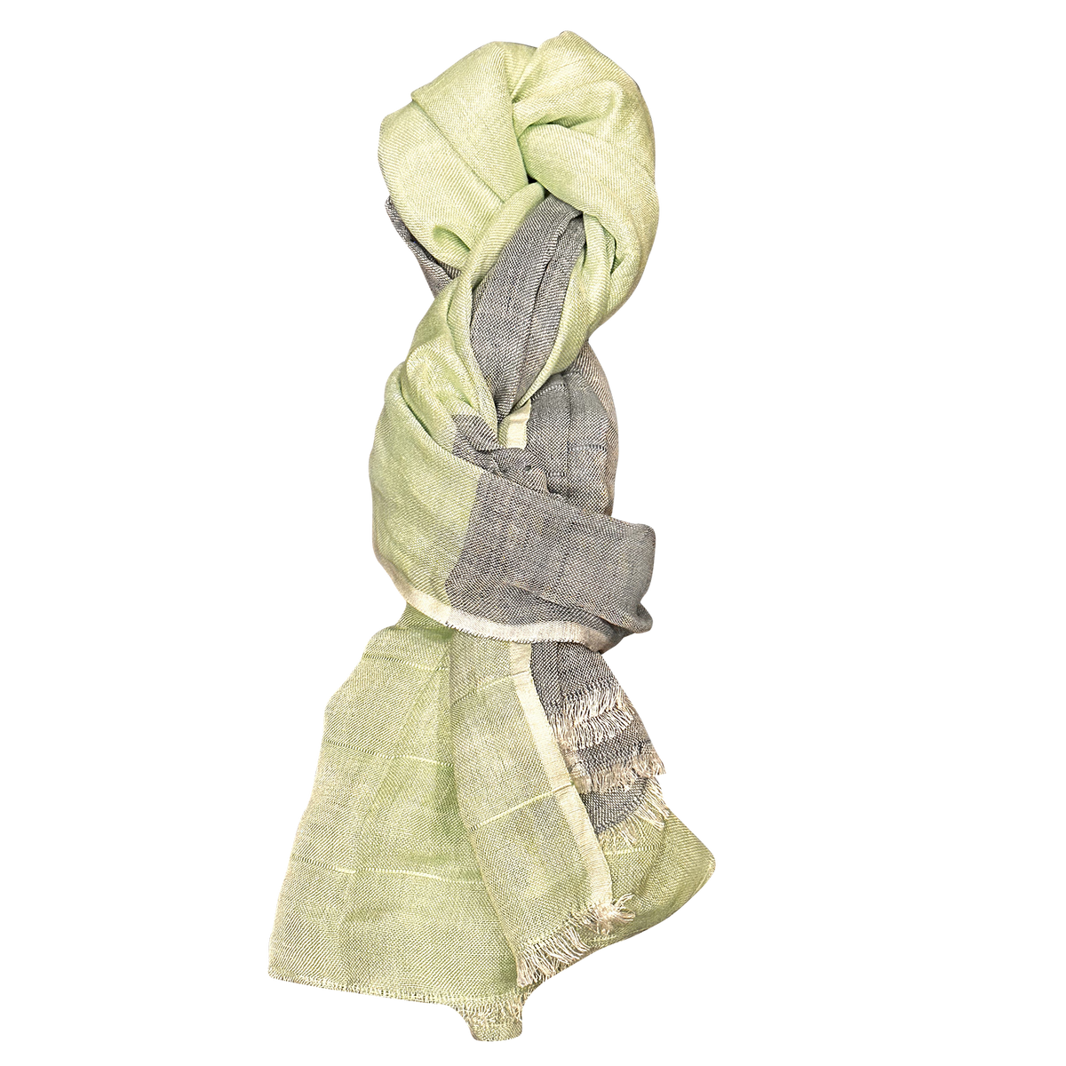 Chloe & Lex - Pure Linen with Feather Fringe Lightweight Scarf for Women