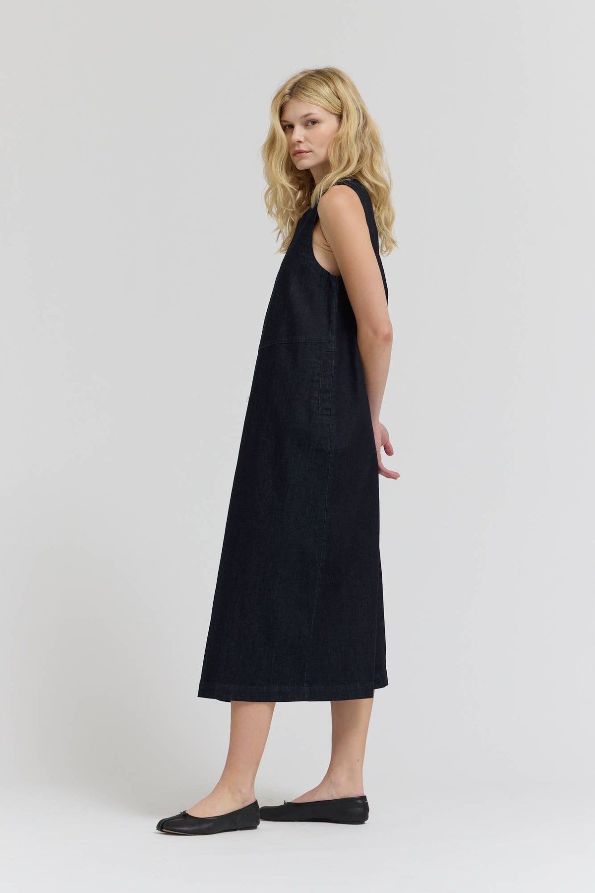 Grade & Gather - 61263BD - DENIM COLUMN DRESS