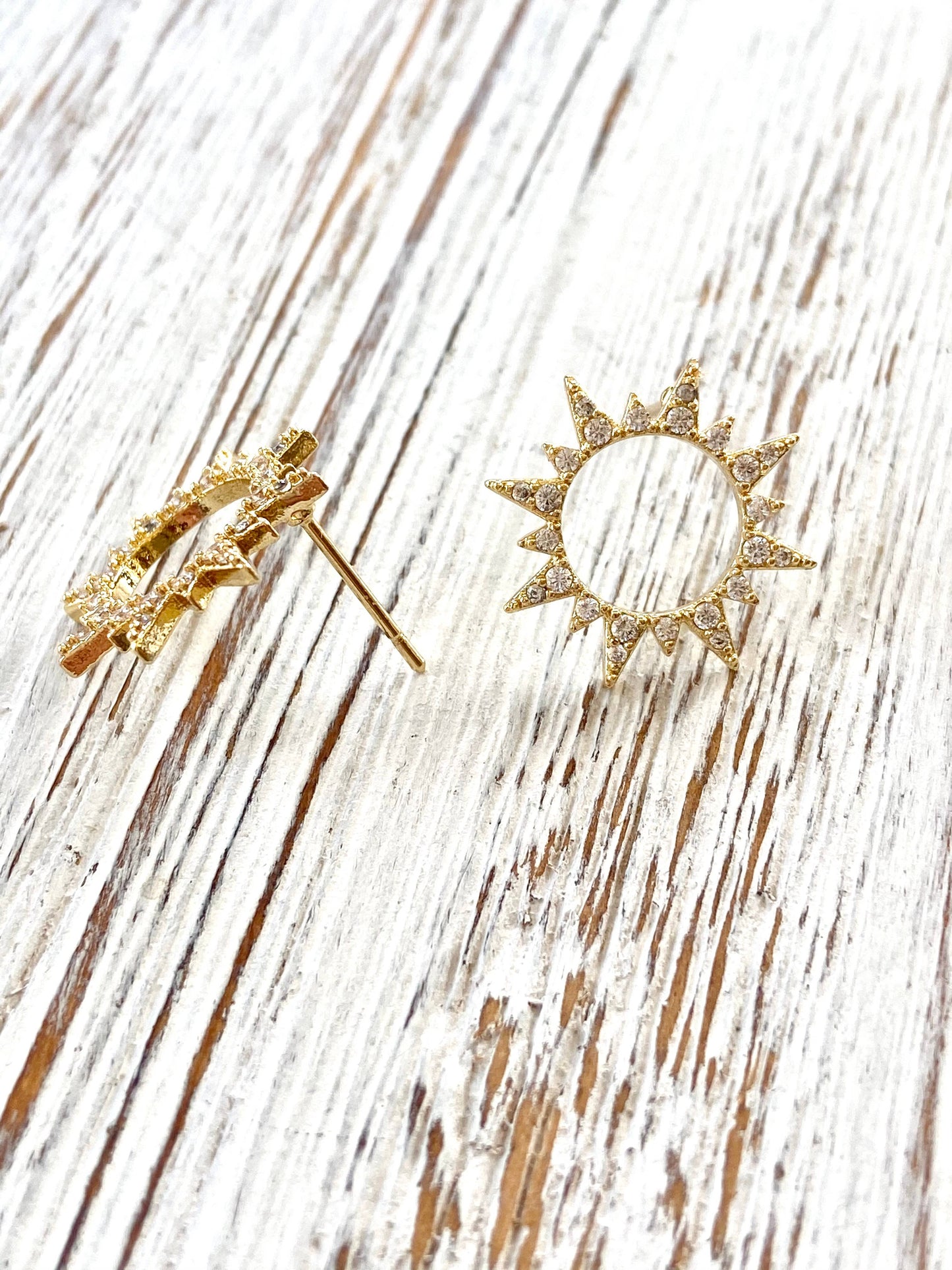 Sun Earrings, Crystal