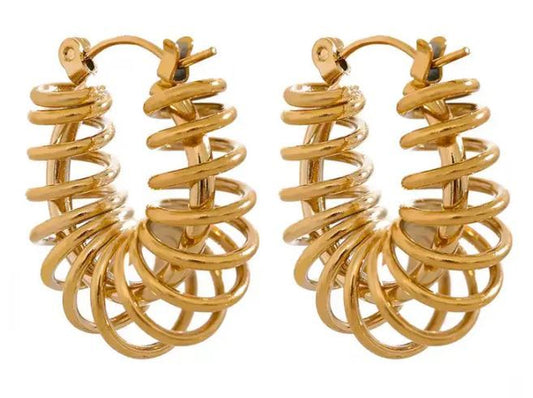 Emilie Spiral Hoop Earrings