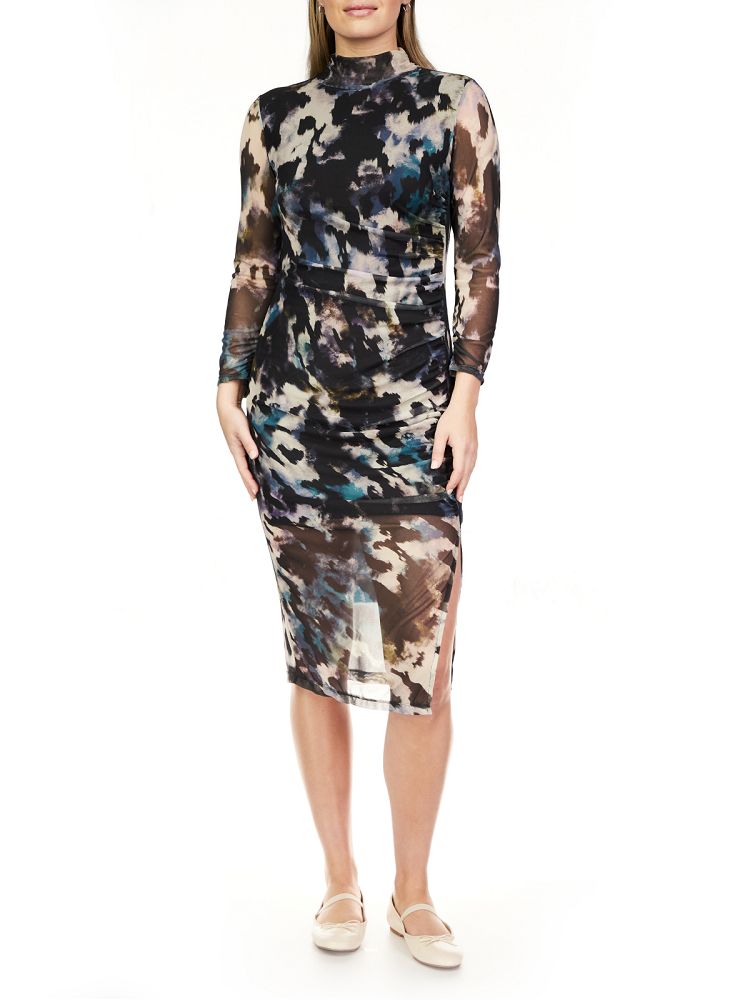 GATHER ME CLOSE MOCK DRESS