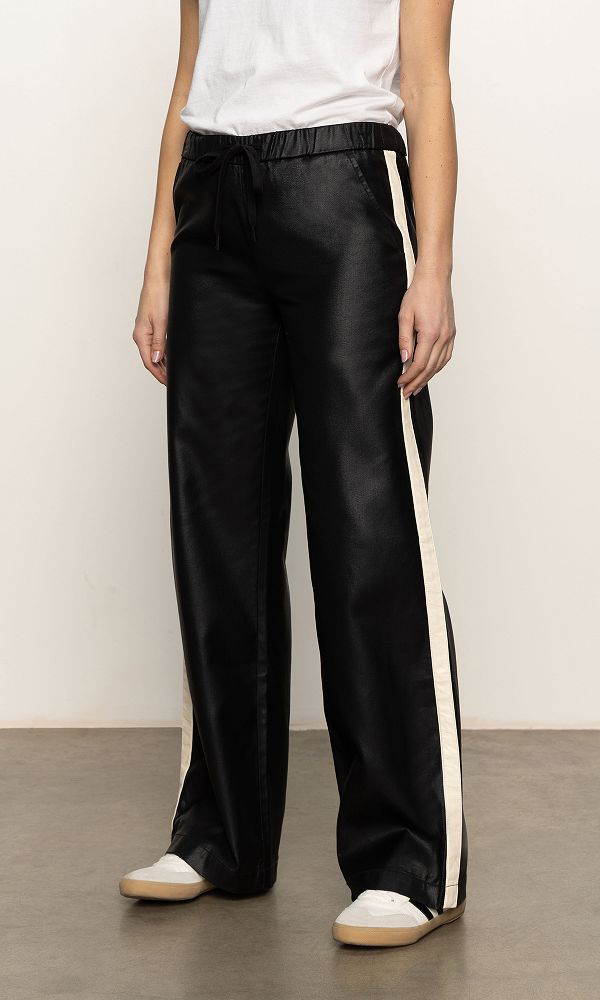COATED TWILL TRACK PANT