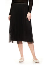 Load image into Gallery viewer, TULLE PLEATED MIDI SKIRT
