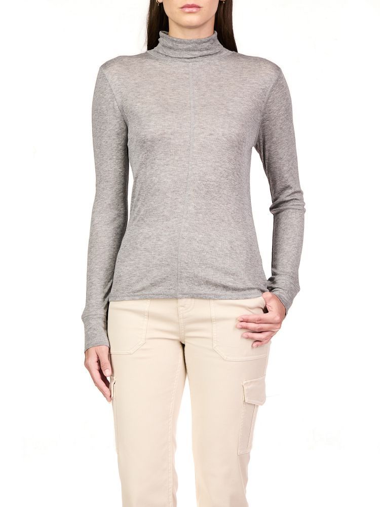 EXPOSED SEAMS MOCK NECK