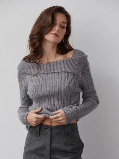 Shanie Off Shoulder Brushed Sweater Top