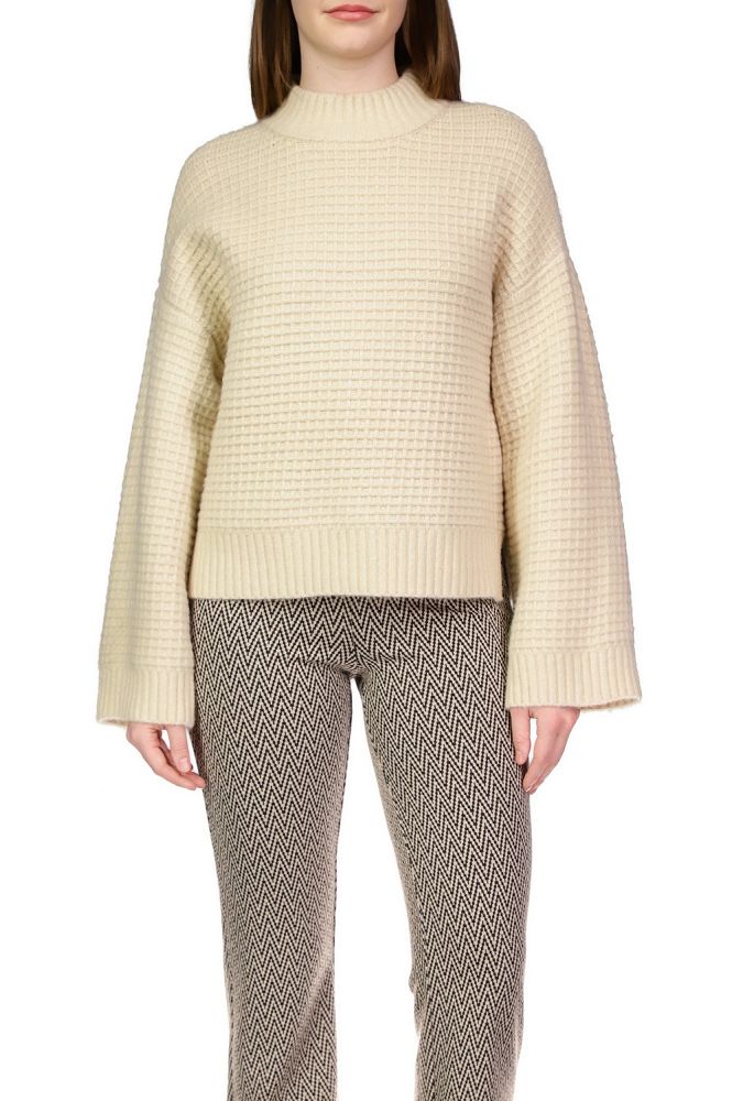 WAFFLE KNIT SWEATER