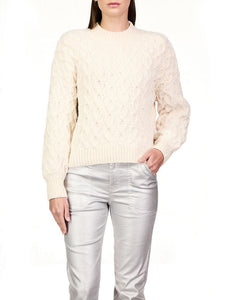 CABLE MOCK NECK SWEATER