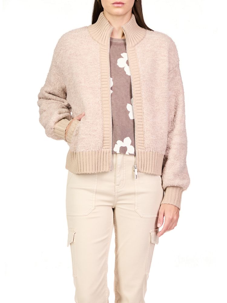 BOUCLE KNIT BOMBER