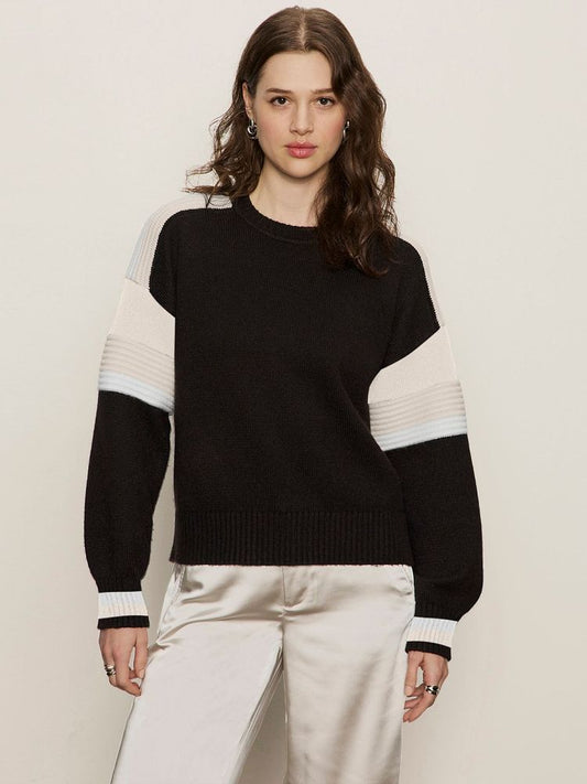 SPORTY STRIPE CREWNECK