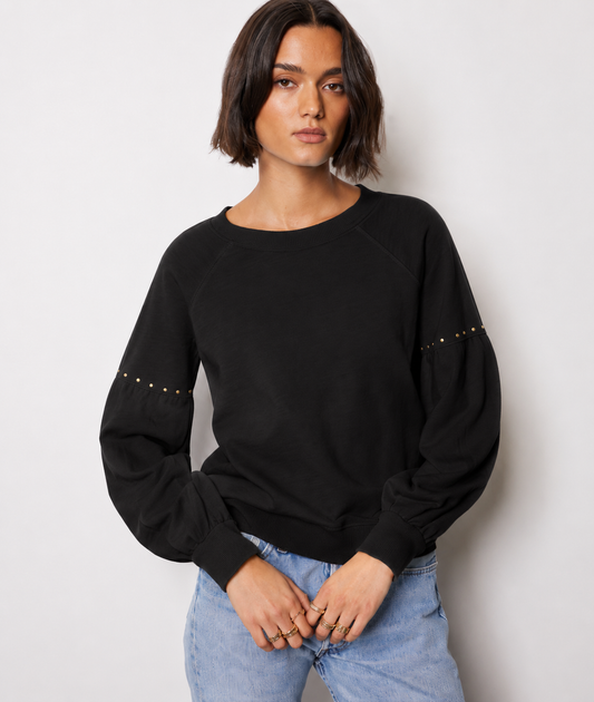 MICRO STUD RAGLAN PULLOVER
