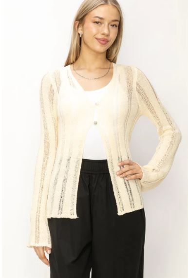 OPEN KNIT CARDIGAN
