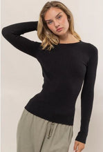 Load image into Gallery viewer, Classic Ribbed Long Sleeve Knit Top
