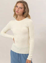 Load image into Gallery viewer, Classic Ribbed Long Sleeve Knit Top
