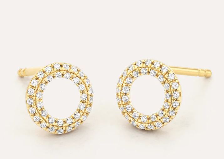 DIAMOND SEALED WITH A KISS STUD EARRINGS