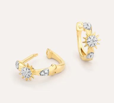 DIAMOND STAR OF THE SHOW HOOP EARRINGS