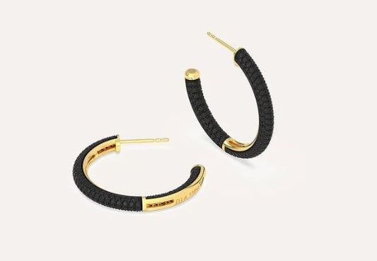 TWO-TONE SMALL HOOP EARRINGS